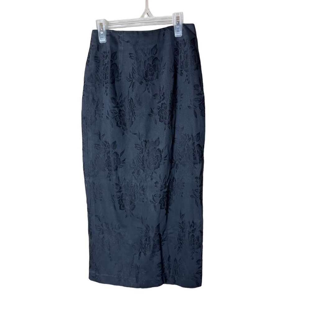 Vintage Forenza Jacquard Print Pencil Mini Skirt Size 2